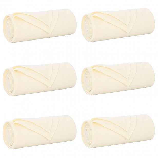 vidaXL Dekorační deky 6 ks Krémová 270 x 240 cm 5.44 kg Fleece