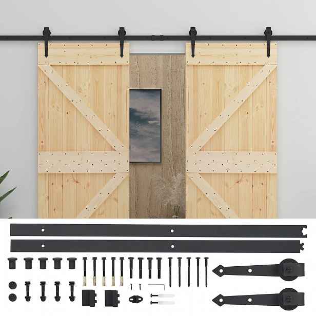 vidaXL Posuvné dveře 2 ks 90 x 210 cm Masivní borovicové dřevo