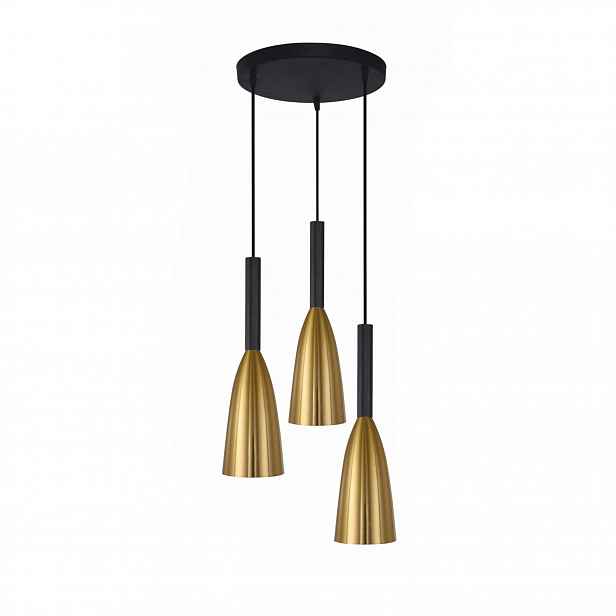 Závěsná lampa Solin 3 zlatá 3xE27