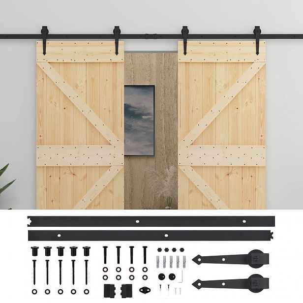 vidaXL Posuvné dveře 2 ks 90 x 210 cm Masivní borovicové dřevo