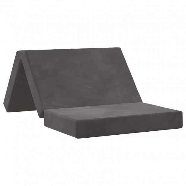 vidaXL Skládací pohovka postel 200 x 100 x 15 cm Tmavě šedá