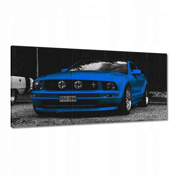 Obrazy 120x60 Modrý Ford Mustang