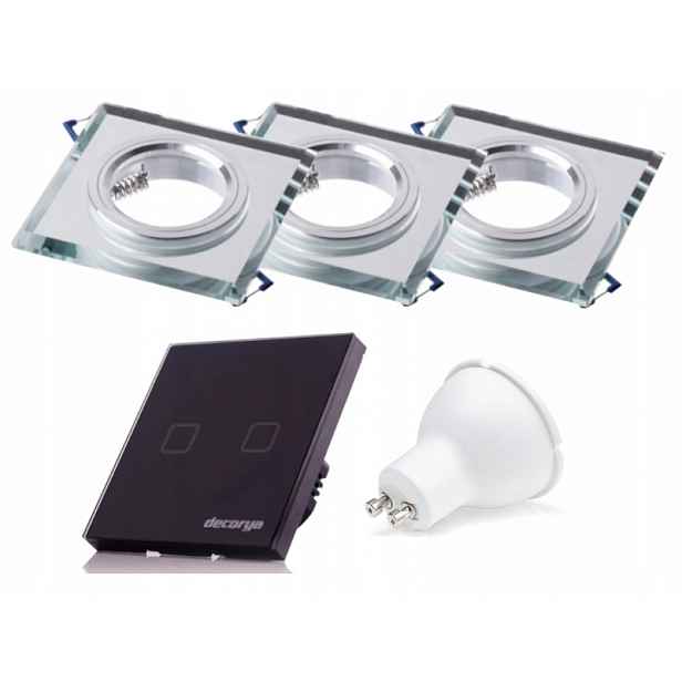 Sada Halogen Stropní Led lampy 3x spínač