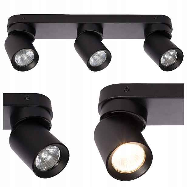 Spot Černý Pointa 3 Trojitý Reflektor 3XGU10 8W IP20 Light Prestige