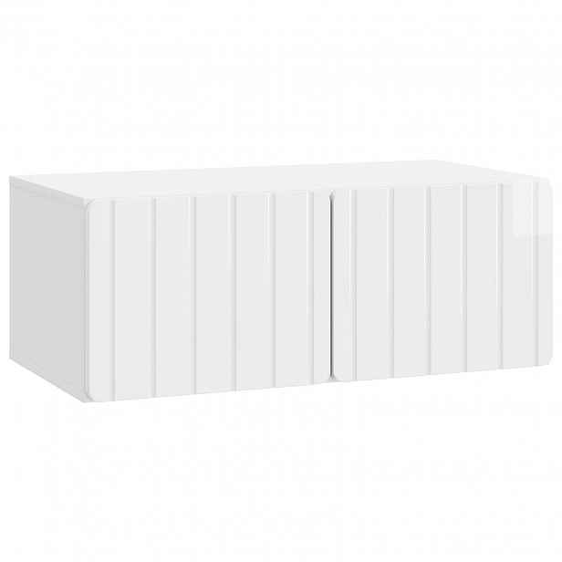 vidaXL Nástěnná TV skříň 78,5 x 41 x 30 cm Bílá s vysokým leskem