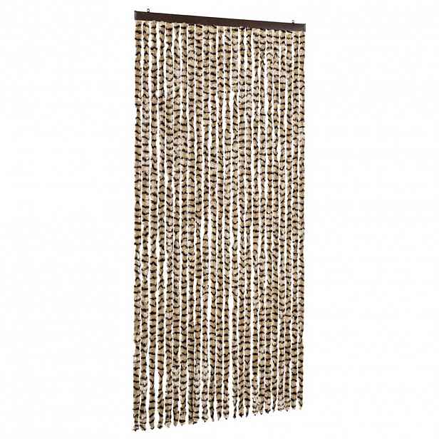 vidaXL Závěs proti hmyzu béžový a hnědý 100 x 220 cm Chenille