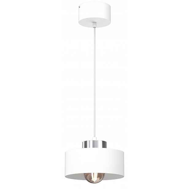 Závěsná lampa Marti Bílá Stříbrná, moderní dekorativní kovové stínítko