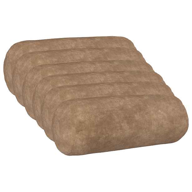 vidaXL Polštář s polštářem HEERLEN 6 ks Taupe Mikrovláknová fleece