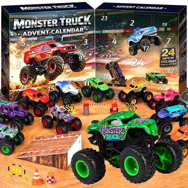 Adventní Kalendář Monster Truck 2026 16 Aut 1:64 Rampa 24 Překvapení