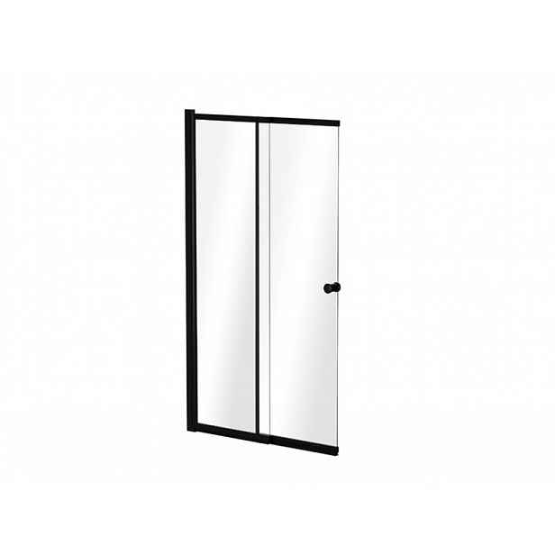 BESCO Vanová zástěna EASY SLIDE BLACK posuvná (výsuvná) a výklopná 640 - 1000 mm; černá