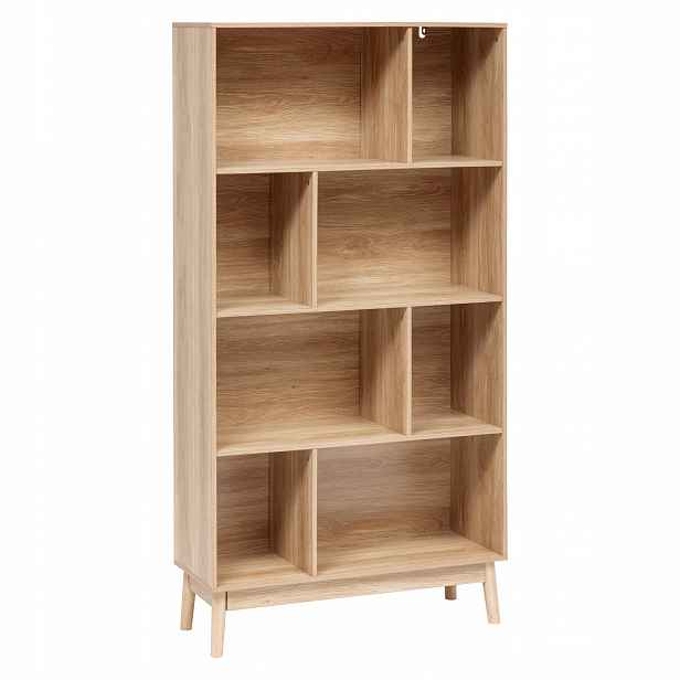Regál Na Knihy Mdf Nepravidelné Police 80X30X160 CM Hnědý