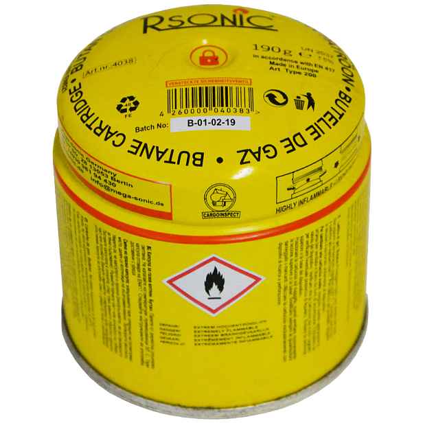 Rsonic 4038 Kartuše pro plynový vařič, 190 g