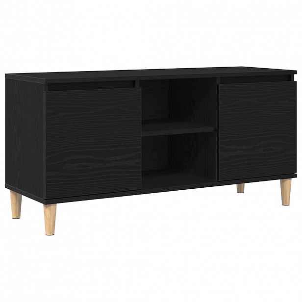 vidaXL Televizní skříň 102 x 35 x 50 cm Černý dub Kompozitní dřevo