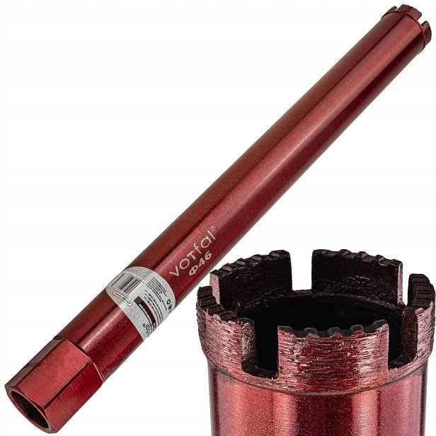 Vrták Korunkový Diamantový Do Betonu 46 x 450 mm 1.1/4" Vrtačka Korunkový Vrták