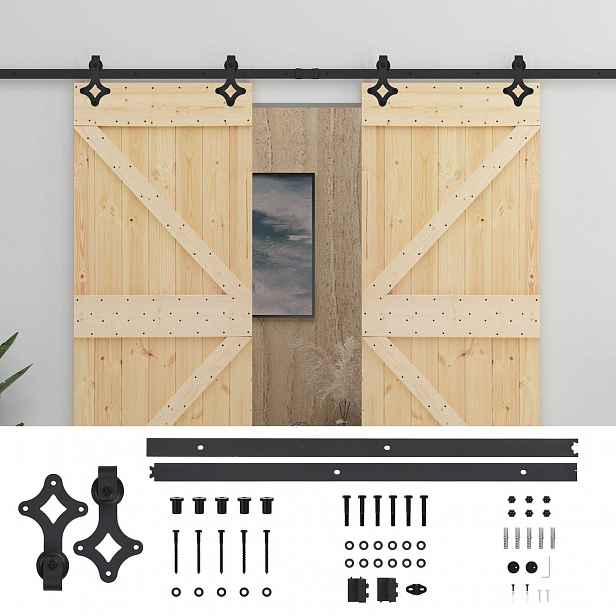 vidaXL Posuvné dveře 2 ks 90 x 210 cm Masivní borovicové dřevo