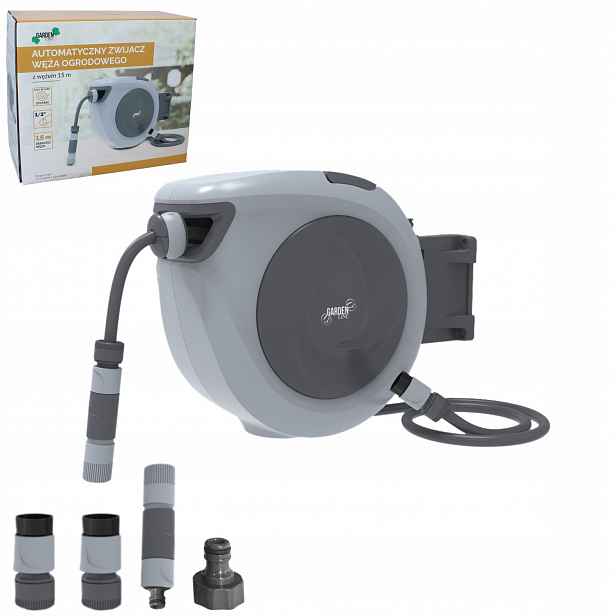 Automatický navíječ zahradní hadice GardenLine 15 m s rukojetí