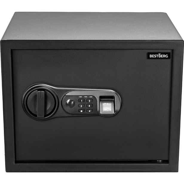 Digitální trezor na otisk prstu BestBerg BBSB-2F / 30 x 38 x 30 cm / černá