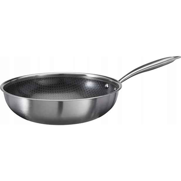 Nepřilnavá nerezová pánev třívrstvá 28 cm stříbrná, Siaki