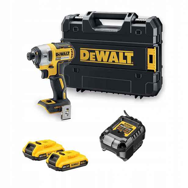 Příklepový šroubovák DeWALT DCF887D2 18V Xr Bl 3 rychlosti 205 Nm 2x2 Ah kufr