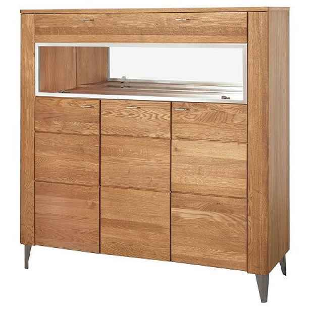 Szynaka Vitrína s barem Latina 48 z masivu 126 cm dub medový