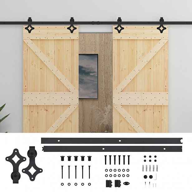 vidaXL Posuvné dveře 2 ks 90 x 210 cm Masivní borovicové dřevo