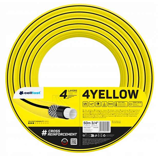 Hadice 4 Yellow Žlutá 3/4'' 50 M 10-522 Cellfast