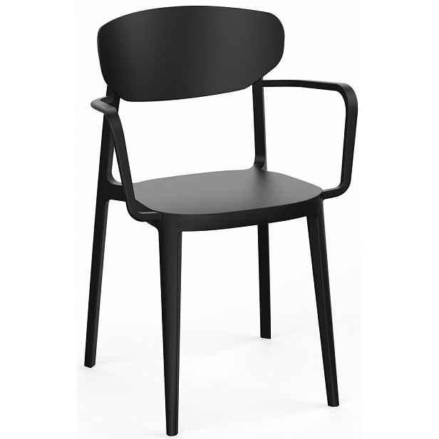 Jídelní židle MARE ARMCHAIR Rojaplast Černá