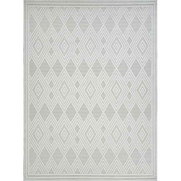 Koberec Boho 80x150 cm do obývacího pokoje, měkký krémový vzor s 3D efektem