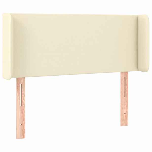 vidaXL Čelo postele typu ušák krémové 83 x 16 x 78/88 cm umělá kůže