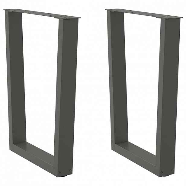vidaXL Nohy k jídelnímu stolu ve tvaru V, 2 ks, antracitové, 60 x (72-73,3) cm, ocel