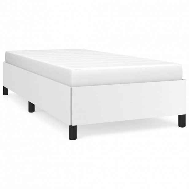 vidaXL Rám postele bílý 80 x 200 cm umělá kůže