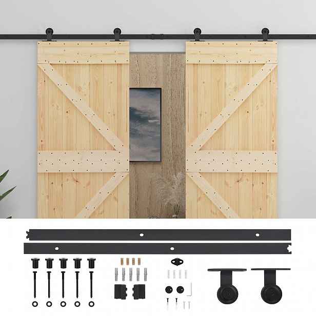 vidaXL Posuvné dveře 2 ks 90 x 210 cm Masivní borovicové dřevo