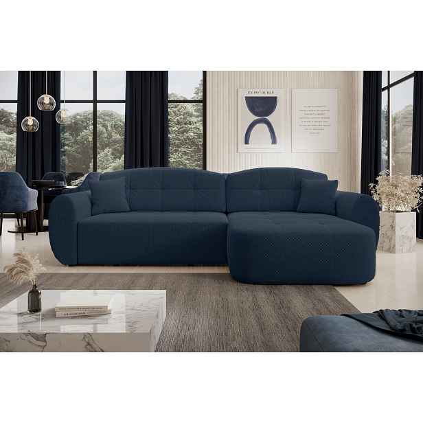 Designová sedací souprava HANELORA - tmavě modrá