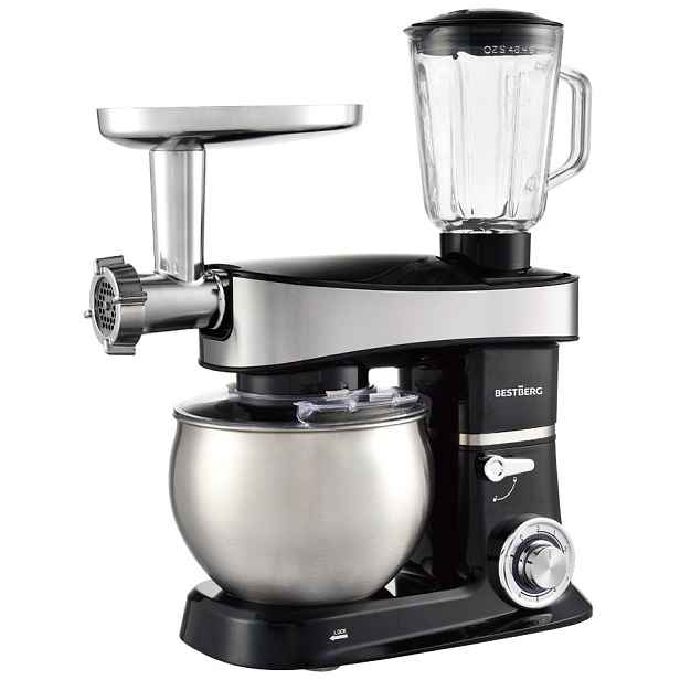 Multifunkční kuchyňský robot BestBerg BBR-2000BK / 2000 W / 6 l / 6 rychlostí / černá