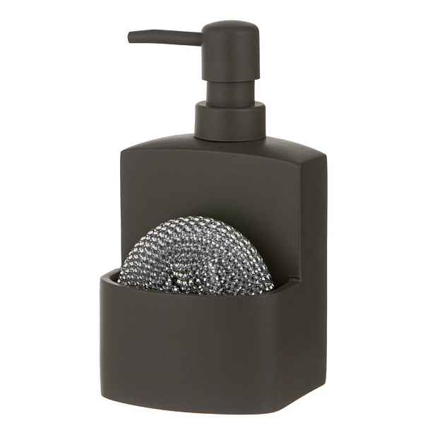 Tmavě šedý dávkovač mýdla z polyresinu 250 ml Essentials – Ladelle