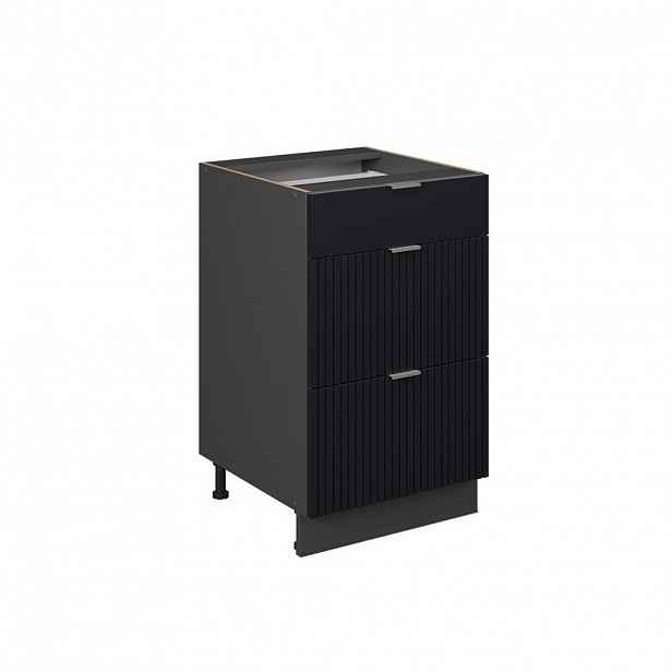 Vicco SPODNÍ SKŘÍŇKA KUCHYŇSKÉ LINKY Fame-Line Černý pruhovaný 50 cm bez pracovní desky