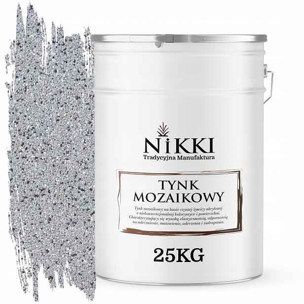 Mozaiková Pryskyřičná Omítka 25 Kg Vnitřní Vnější Šedá Barva M32 Ozdobná