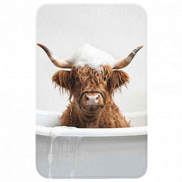 OnlyWow WC PŘEDLOŽKA Scottish Highlander - Koupel - Kráva - Zvířata - Pěna 50x80 cm