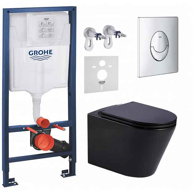 Podomítkový Wc set Grohe s mísou Imprese a tlačítkem Chrom