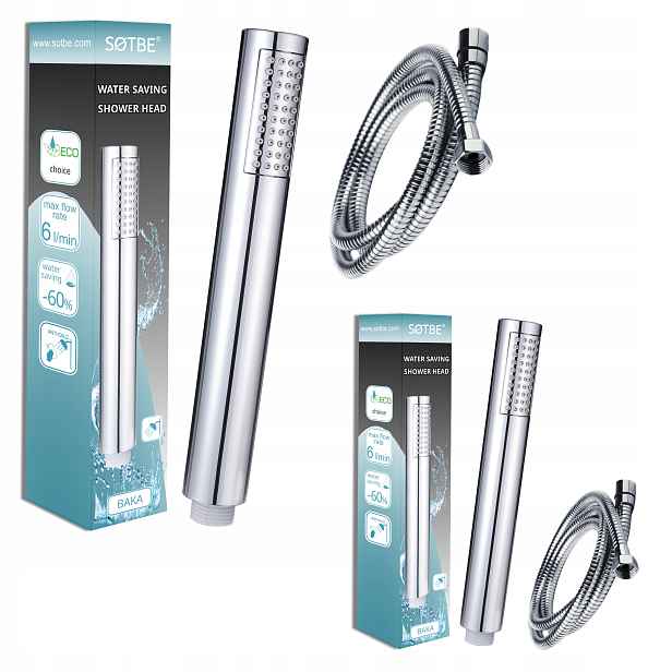 Sprchový set Sprchová Hlavice s opletenou hadicí 150 cm, chrom x2