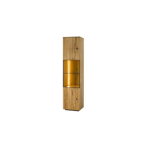 Szynaka Vitrína s LED osvětlením Minura 10 45 cm z masivu dub přírodní
