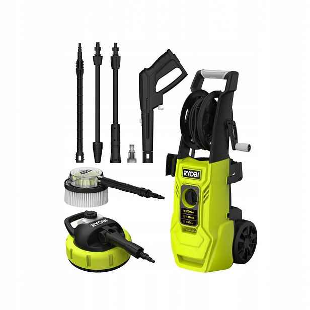 Tlaková myčka Ryobi RY150PWA elektrická 150 bar trysky kartáče