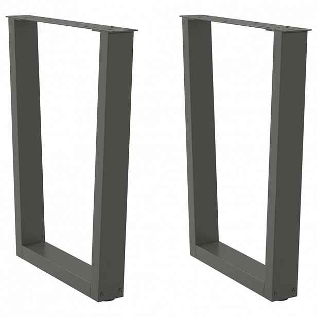 vidaXL Nohy k jídelnímu stolu ve tvaru V, 2 ks, antracitové, 70 x (72-73,3) cm, ocel