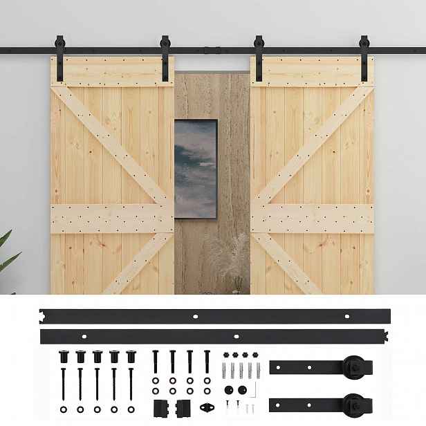 vidaXL Posuvné dveře 2 ks 90 x 210 cm Masivní borovicové dřevo