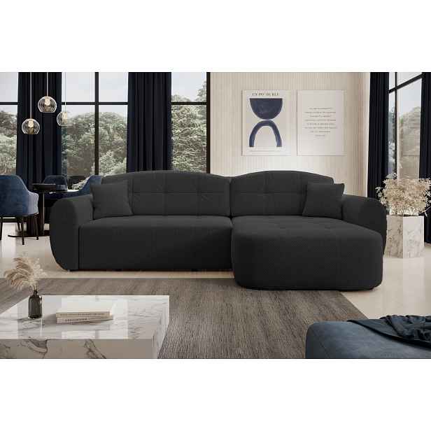 Designová sedací souprava HANELORA - tmavě šedá