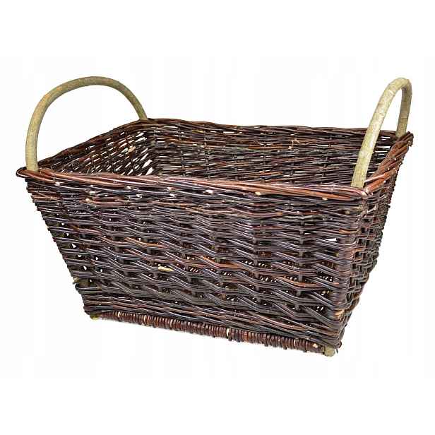 Proutěný Koš Na Dřevo Hospodářské Listy Do Zahrady 47 cm