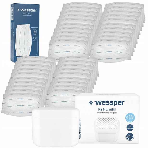 Wessper P2 Humifill: pohlcovač vlhkosti 40x náplně do pohlcovače