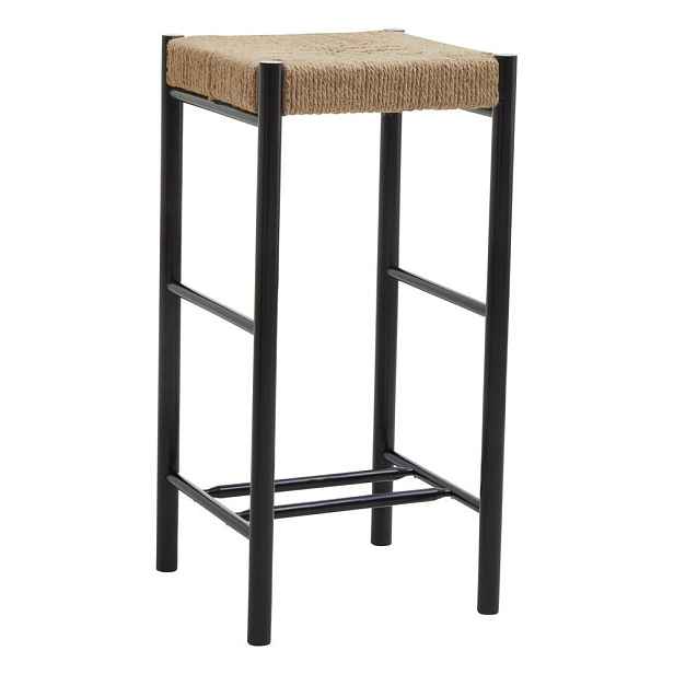 Černá/v přírodní barvě barová stolička z bukového dřeva (výška sedáku 72 cm) Bandar – Premier Housewares