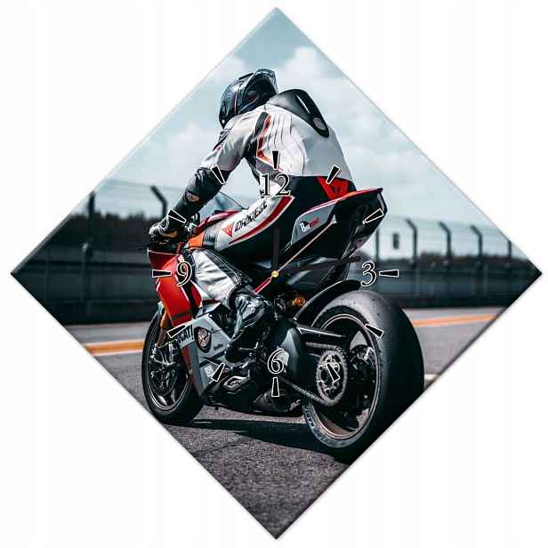 Hodiny 56x56 Motocyklista na trati