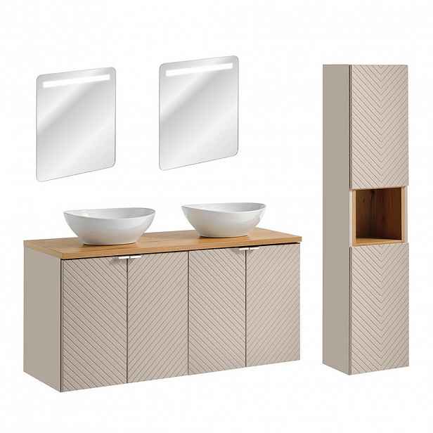 Petits-meubles KOUPELNOVÝ NÁBYTEK 120cm Manoa 2er-Set Kašmír - dřevo